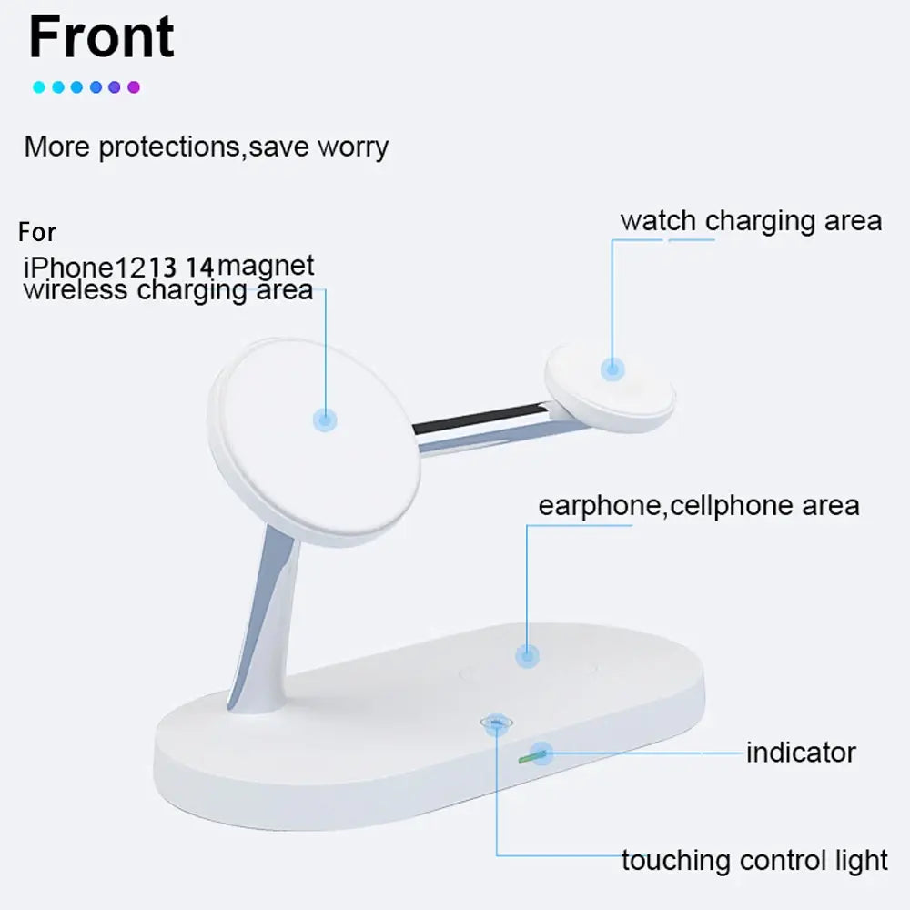 3 in 1 Magnetic Wireless Charger Stand