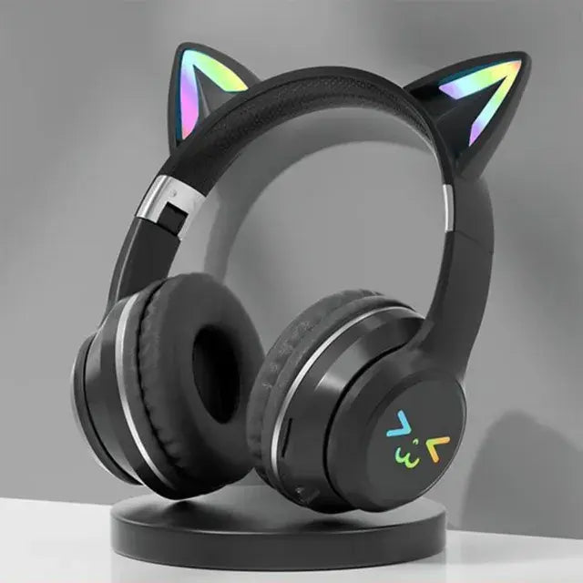 RGB Cat Smile Face Headset