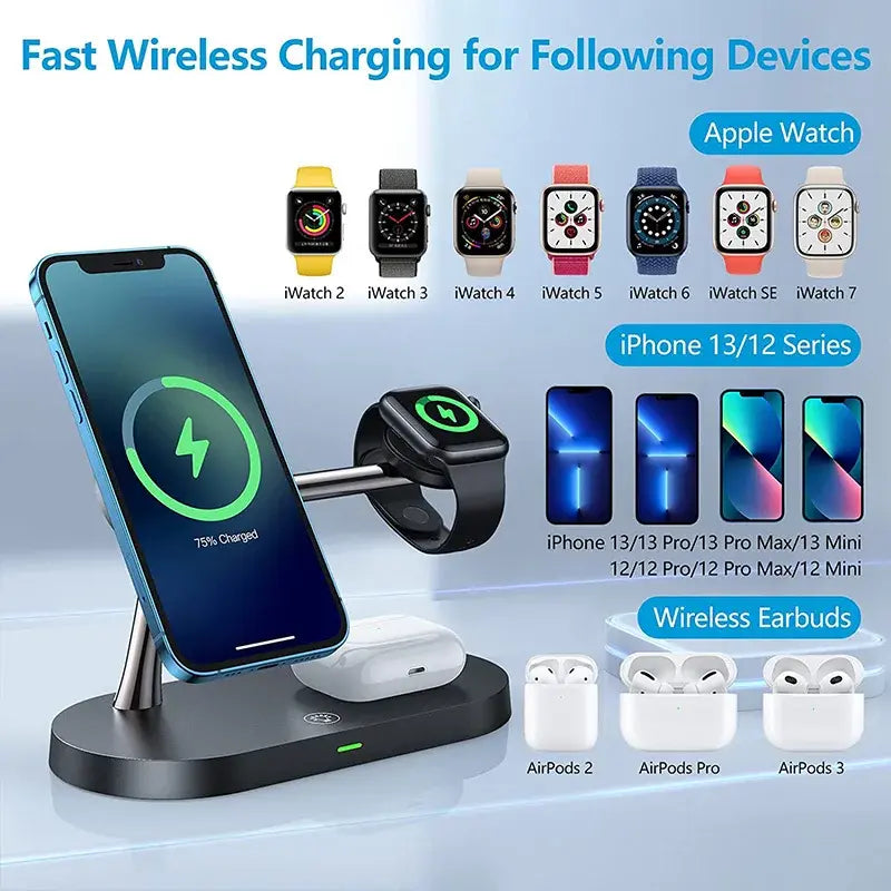 3 in 1 Magnetic Wireless Charger Stand